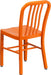 Gael Commercial Grade 2 Pack Orange Metal Indoor-Outdoor Chair