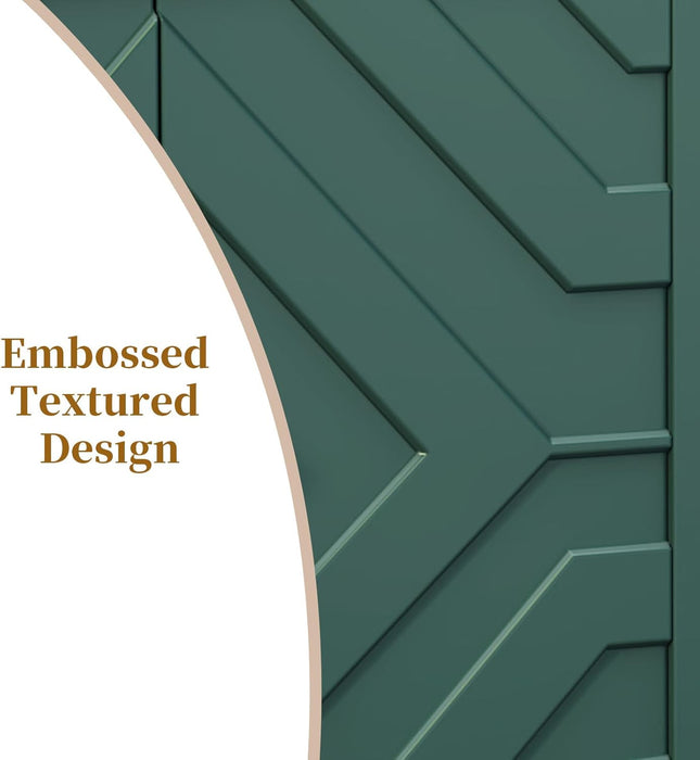 63'' Modern TV Stand for 65/70/75 Inch TV, Entertainment Center with Storage Cabinet, Mid Century Green TV Stand,Embossed Pattern TV Console, TV Media Console for Living Room, Bedroom