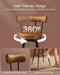 EKHO Collection - Bar Stools Set of 2, Swivel Bar Height Bar Stools with Back, Synthetic Leather with Stitching, Mid-Century Modern, 30-Inch Tall Barstools for Kitchen Home Bar, Caramel Brown