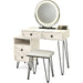 Vanity Set with Lighted Mirror, Left or Right Side Cabinet (Marble White)