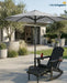 Patiokingdom 10FT Patio Umbrella with Push Button Tilt and Crank, Outdoor Market Umbrella with 8 Fiberglass Ribs, UV Protection Table Umbrella for Pool,Backyard,Garden,Deck