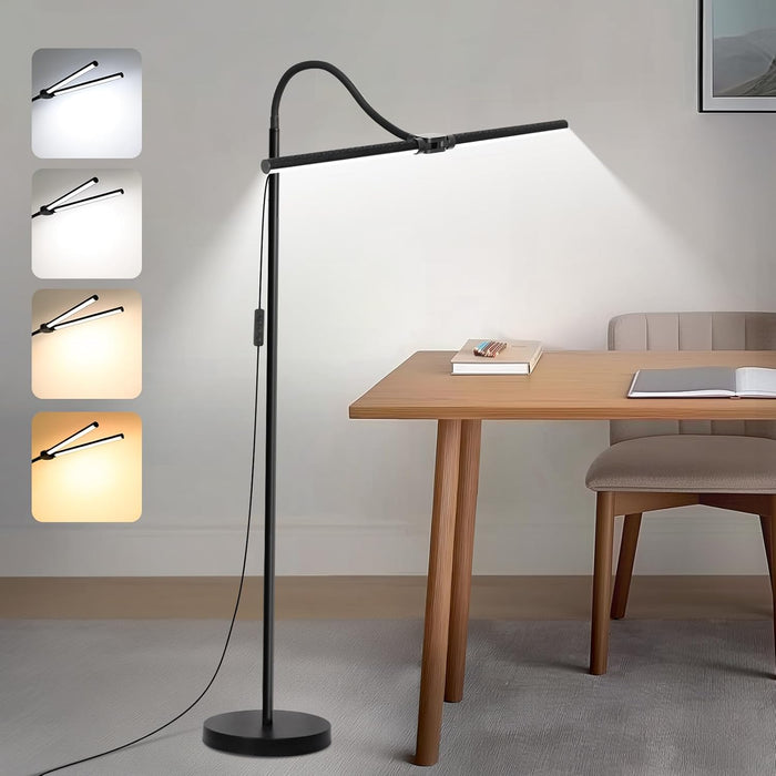 LED Floor Lamp DualHead Dimmable LashExtension Modern