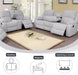 Microfiber Living Room Furniture Set Reclining Sofa Set Loveseat Furniture Sets in Living Room Sofa Recliners (Sofa+Loveseat, Grey)