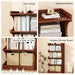 Book Shelf, 54-Inch Tall Bookcase, 4 Tier Storage, Walnut Wood