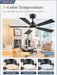 2 Pack of 42 Ceiling Fans with Lights and Remote, Modern Low Profile Ceiling Fans with Dimmable 3CCT Quiet DC Motor, Reversible Celing Fan with 6-Speeds Timer for Bedroom(Black)