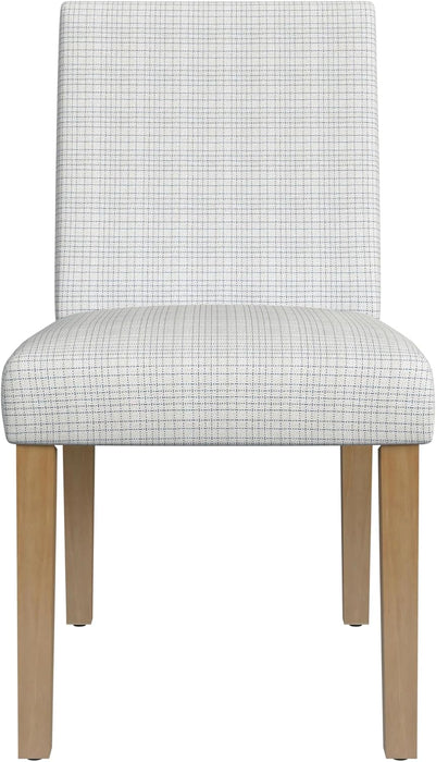 Home Decor |Classic Upholstered Parsons Dining Chairs |Decorative Home Furniture, Cream Mini Grid Pattern (Single Pack)