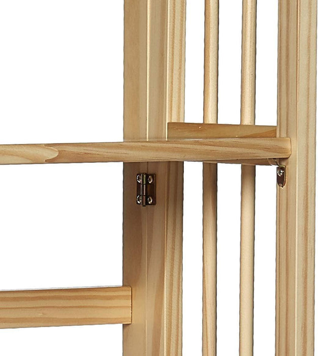 3-Shelf Folding Stackable Bookcase (27.5" Wide)-Natural
