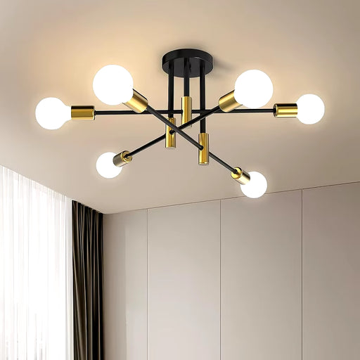 Modern Led Spider Ceiling Lighting Industrial Iron Black/Golden Nordic Minimalist Home Decoration Living Room Dining Room Ceilin