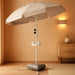 6.5Ft Sun Shade Umbrella, Portable Umbrella with Stand for Sports, Water Weight Bag, Adjustable and Lightweight, Sun Protection, Khaki