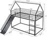 Twin Over Twin IndustrialGradeSturdy Bunk Bed Black