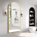 71"X30" Arched Full Length Mirror, Large Floor Mirror with Aluminum Alloy Frame Standing Hanging or Leaning Wall-Mounted Mirror, Vanity Mirror for Living Room and Bedroom,Gold