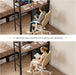 VintageBrown Twin Over Twin Loft BunkBed DeskCharging