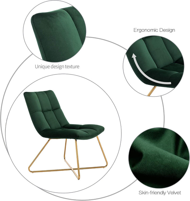 Velvet Accent Retro Leisure Lounge Chair