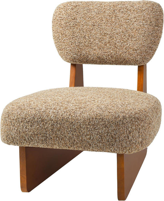 Low Profile Walnut Fabric Accent Chairs Collection