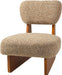 Low Profile Walnut Fabric Accent Chairs Collection