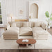 Modular Sectional Sofa Light Coffee Deluxe Configuration