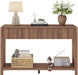 Console Sofa Table for Entryway, Wood Foyer Tables for Living Room, Farmhouse Couch Table Behinde Sofa with 2 Drawers for Hallway Storage (47.2 Inch, Walnut)