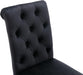 Dining Chairs Set of 4 Mid Century Modern Living Room Chairs with Button Tufted High Back Velvet Armless Chair Comfy Upholstered Side Chairs for Kitchen/Restaurant/Bedroom, Black