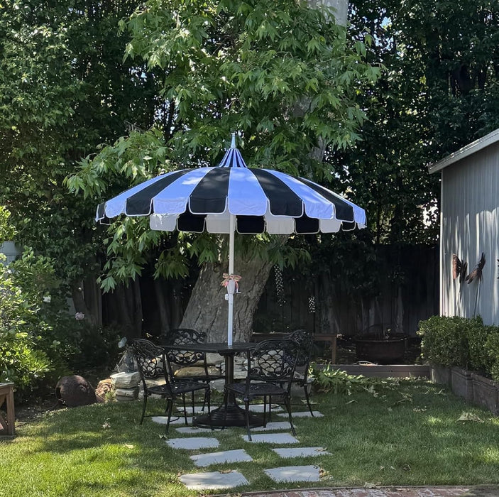 8Ft Patio Pagoda Umbrella, UV Protect Pool Umbrellas with Heavy Duty Pole, Outdoor Market Umbrella for Holiday Garden Backyard