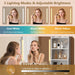 App & Button Controlled RGB Vanity with Arc Mirror, Small Makeup Vanity Table Set with Drawers & Chair, 3 Lighting Modes & Adjustable Brightness with Power Outlet, Vanity for Women Girls Bedroom