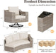 9-Piece Patio Furniture Set with Rocking Chairs & Storage Table