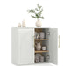 Arched Buffet Cabinet with 2 Adjustable Shelves, Small Modern Farmhouse Sideboard & Media Console Credenza, Also Storage Cabinet, Anti-Tip Kit – for Living Room, Kitchen, Coffee Bar, Bedroom