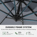 9' X 12'FT Cantilever Offset Outdoor Patio Umbrella with Base