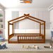 Full Size Montessori Playhouse Bed Frame WalnutFinish