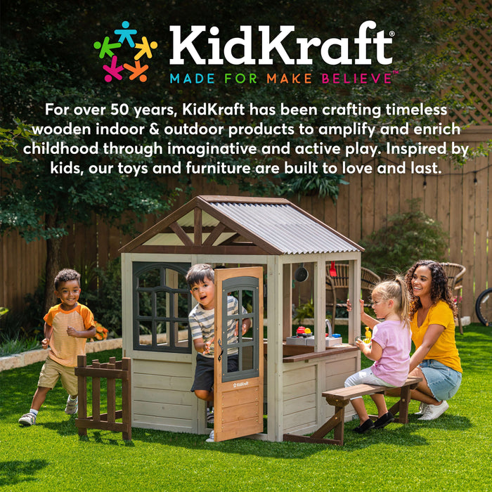 Cooper Wooden Outdoor Playhouse with EZ Kraft Assembly™ & Magnetic Door