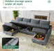 Modular Sectional Sofa with Storage Chaise