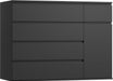 Black Dresser, Dresser for Bedroom, Wide Chest of Drawers