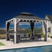 10x12 Foot White Weather Resistant Aluminum Gazebo
