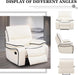 Recliner Sofa Set Bonded Leather, Living Room Furniture Set,Leather Sofa Set Reclining Sofa Manual Recliner Couch (Chair and Sofa Set,Cream White)