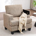 Yellowish Brown Accent Chairs With Armrest Storage
