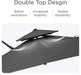 9' X 12' Patio Cantilever Outdoor Umbrella with Base and LED Lights