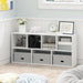 7 Cube StorageBookcase With Reversible Shelves BrightWhite