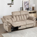 Recliner Sofa Set, Manual Reclining Sofa with Overstuffed Armrest for Living Room,Bedroom Furniture,Office,3 Seat Light Brown
