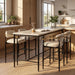 Counter Height Bar Stools Set of 2, 20.5" Extra Wide Seat Bar Chairs with Back, Upholstered Fabric Barstools for Kitchen Island Home Bar, Metal Legs, 25.5" Seat Height,Camel