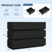 7 Drawer Dresser with LED Lights, Modern Black Dresser for Bedroom