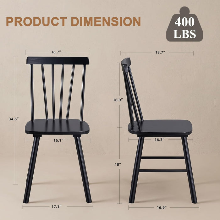 Windsor Dining Chairs Set of 4,Spindle Back Dining Chairs