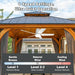 Gazebo Outdoor Ceiling Fan Light 31.5'', 40000Mah Large Portable Ceiling Fan with Remote and Hanging Hook, 4 Wind Speeds, 3000K-6500K Dimmable Canopy Fan Light for Patios, Pop up Tent, Camping