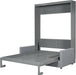 Full Size Murphy Bed, Wooden Full Murphy Bed with Cushion, Wall Bed with Sofa for Home Office or Small Room, Gray