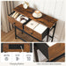 29.5" Narrow Console Table with Power Outlet, Small Entryway Table with 2 Fabric Drawers, behind Couch Table Sofa, 3-Tier Storage Shelves, for Living Room, Hallway, Rustic Brown BF72UXG01