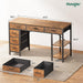 Rustic Brown 47 Inches Corner Desk StorageSolutions