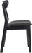 Home Lucca Retro Black and Black Cushion Dining Chair, Set of 2, Wood