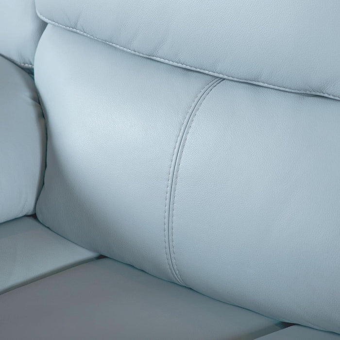 Sorin Modern Leather Recliner Sofa with Pillow Armrests and High Density Foam, Reclining Sectional Couch for Living Room, Office, Home Theater, FSC Certified, Blue