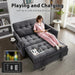 55Inch Convertible Sleeper Sofa With USBPort Corduroy