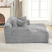 Oversized Chaise Lounge With Deepseat Corduroy Upholstery