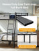 Full XL over Queen Bunk Beds for Adults, Heavy-Duty Metal Bunk Bed Frame with Non-Slip Ladder and Safety Full-Length Guardrails for Kids Teens Adults, Space-Saving, Black