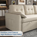 Sectional Sofa with Storage and Soft Seat ,Reversible Pull Out Couch for Living Room,Beige